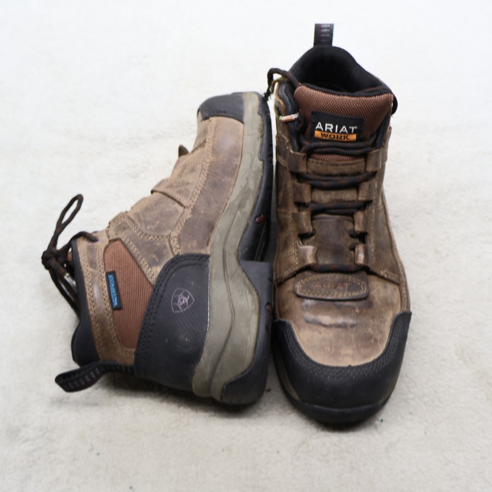 Ariat Womens 7C Winter Boots Brown Telluride Waterproof Composite Safety Toe
